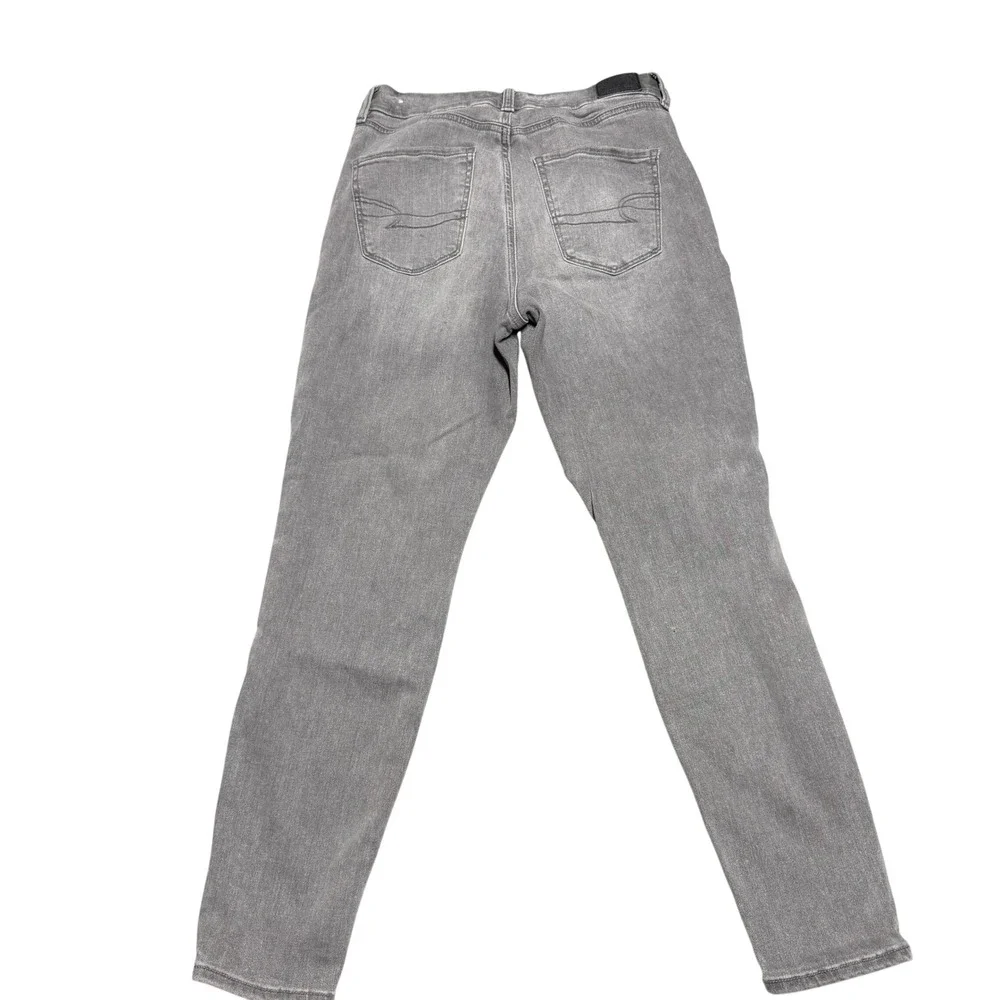 American Eagle Curvy Hi-Rise Jegging Womens 8 Short Grey Stretch Denim Jeans